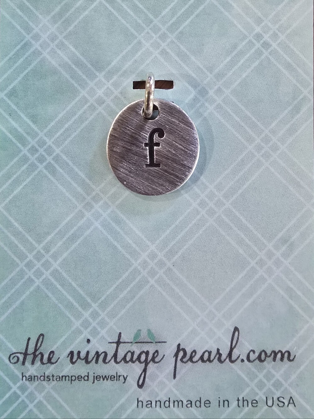 Silver 'f' Initial Charm Pendant
